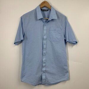 Travis Mathews Men's Cotton Button Up‎ Pocket Short Sleeve Shirt Size S